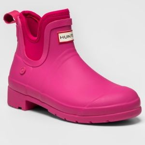 Hunter for target ankleboot rainboots pink